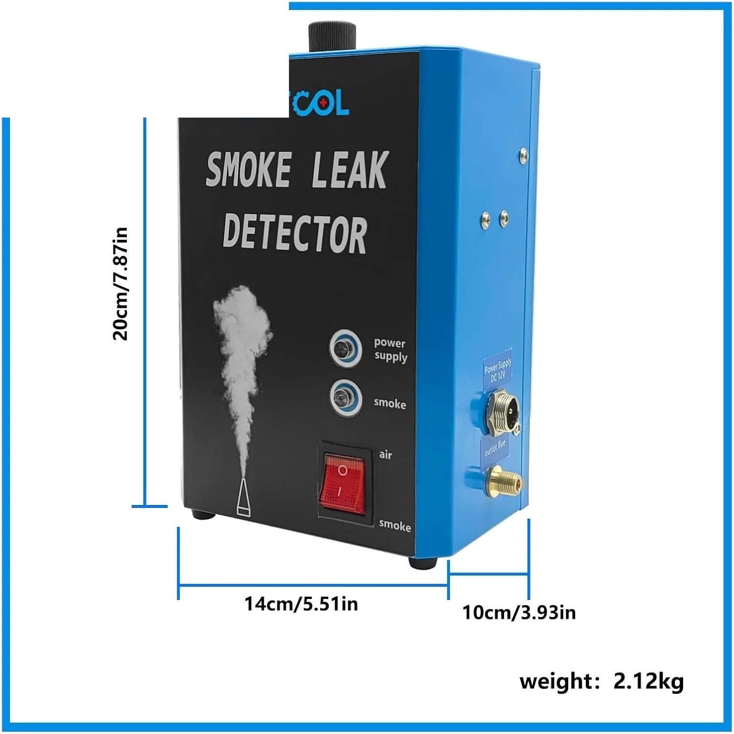 Smoke Leak Detector Compatible with Cars and Motorcycles Smoke Machine Diagnostic Tool Vacuum Leak Detection, Fast Smoke Output