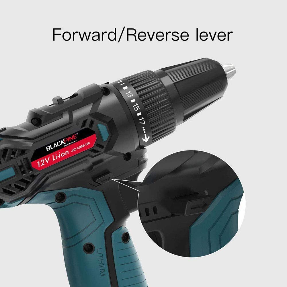 Drill Power Trapano Compatto Heavy Duty velocità variabile 1300mAh Li-Ion 17 + 1 Trapano dinamometrico Cacciavite Elettrico