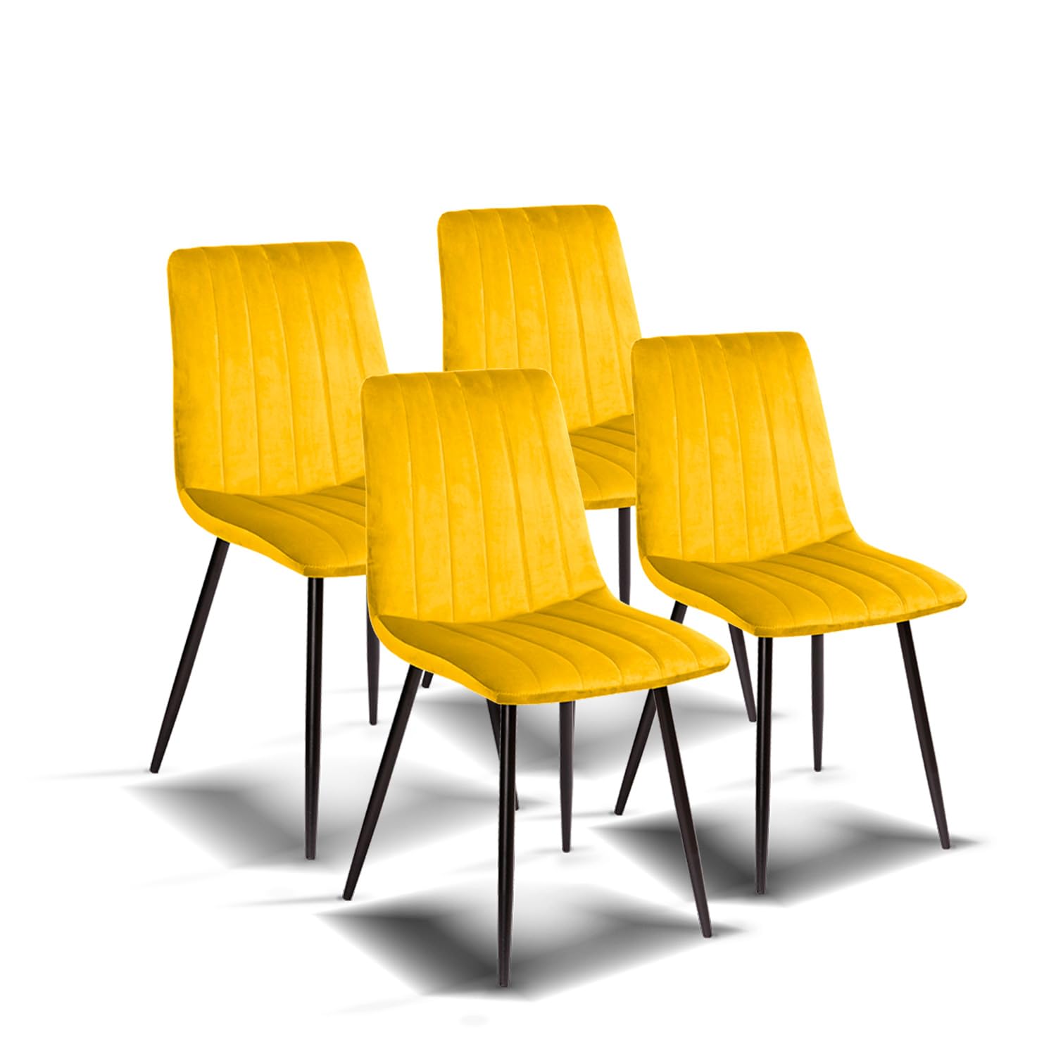 La Silla Española Denia Sedia, Metallo Tessuti, Giallo Senape, 44cm (ancho) x 55cm (Fondo) x 88,5cm (Alto)