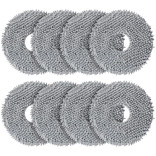 Image of 8 Pack Mop Pads for Roborock QV 35A /35S /Qrevo S5V /S Pro /Saros 10R Vacuum | for Roborock Q Revo /Qrevo S /Pro /Plus /Master /Slim /Curv /CurvX /Edge Robot Vacuum, Spin Cleaning Pads Replacement Accessories Set
