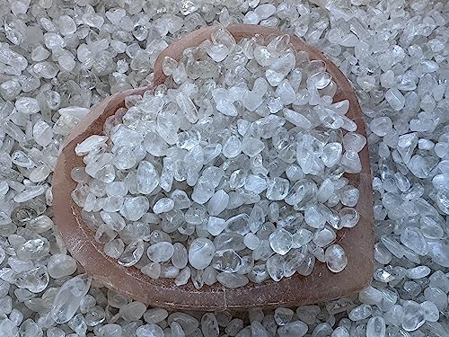 Image of GAF TREASURES 2 oz Lot Citrine Semi Tumbled Gemstone Chips, Crushed Mini Crystals, Undrilled Crystal Chips (Clear Quartz)