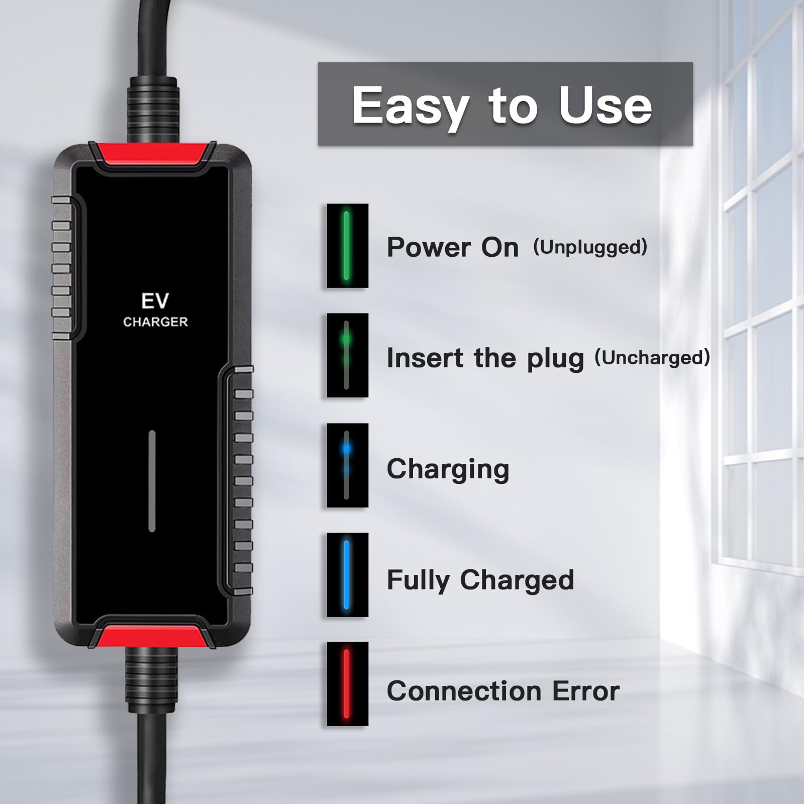 Amazon.co.jp: レベル2 EV充電器: 16アンペア 120V-240V NEMA 5-15