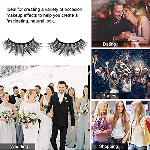 5 paia di ciglia in finto visone riutilizzabili