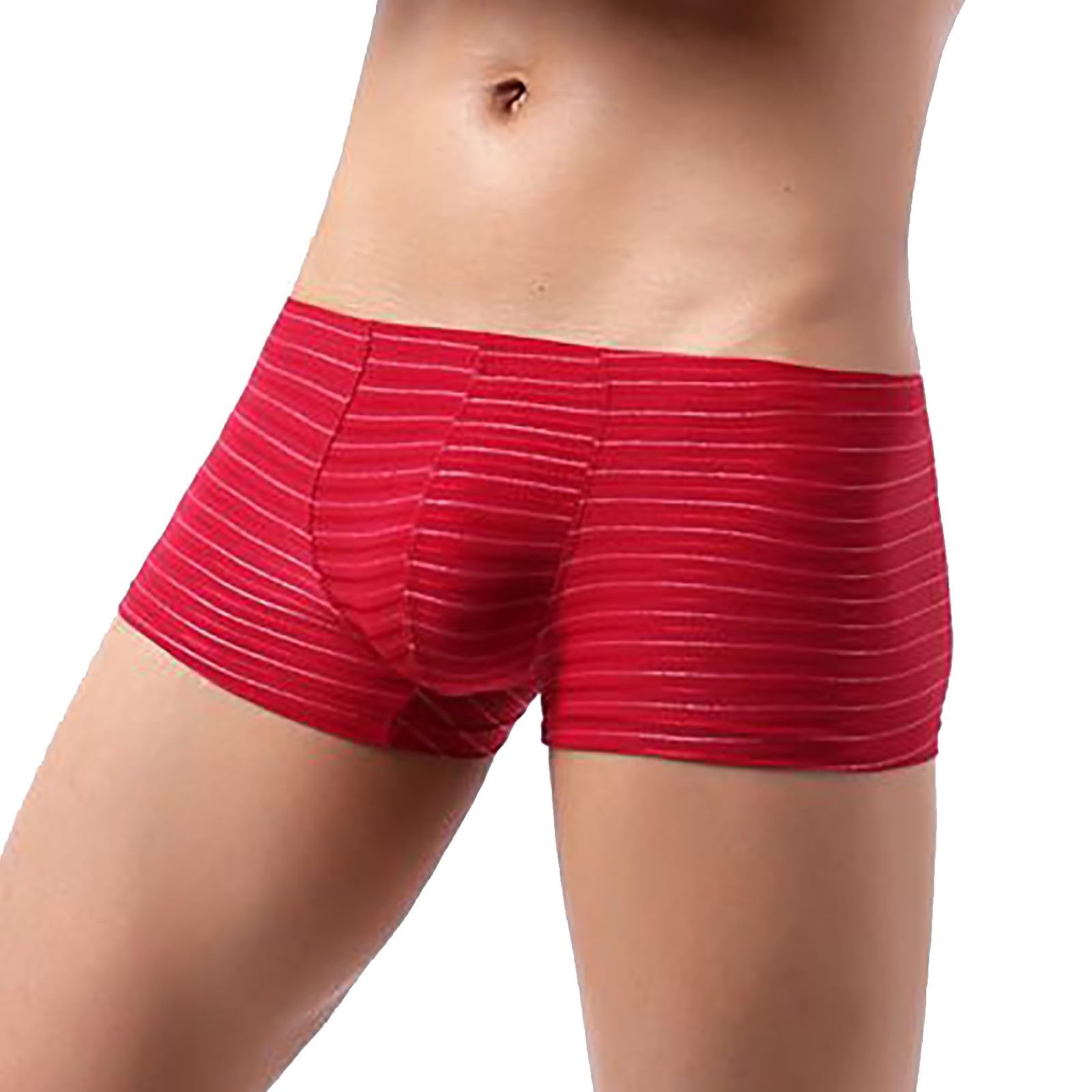 Mens Boxer Briefs Short Mens Low Rise Boxers Colour Striped Underwear Comfort Fit Sleeping Underpants No Itchy Labels Panties Soft Antibacterial Trunks Stretchy Bulge Pouch Boxers Shorts