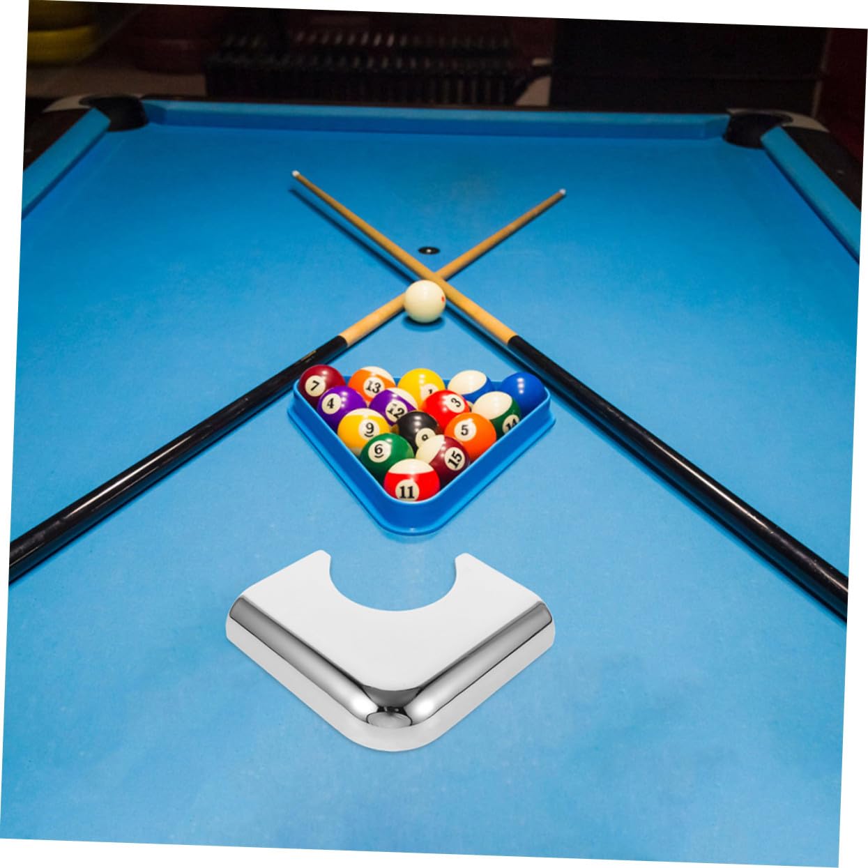 Alipis Protector de Esquinas Versatilidad y Protección para Mesa de Billar de Hierro en Color Plata, Paquete de 2 Unidades para Clubes y Entretenimiento en Casa