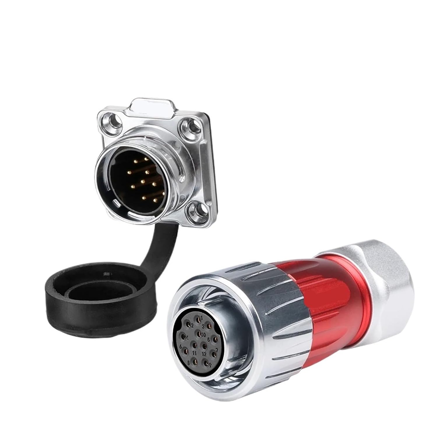 DH20 Metal Waterproof Electrical Connector Heavy Duty IP68 Outdoor/Industrial Waterproof Connector Corrosion-Resistant(2 Pin Set)