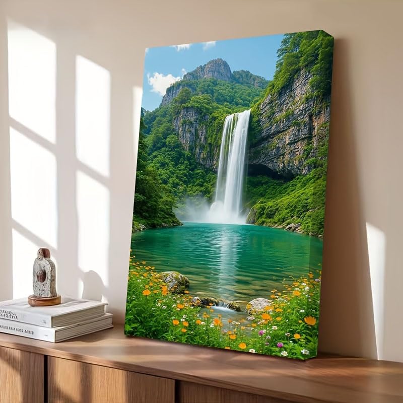 Cuadro de cascada estilo vintage de 40x50cm para dar amplitud a tu sala 3
