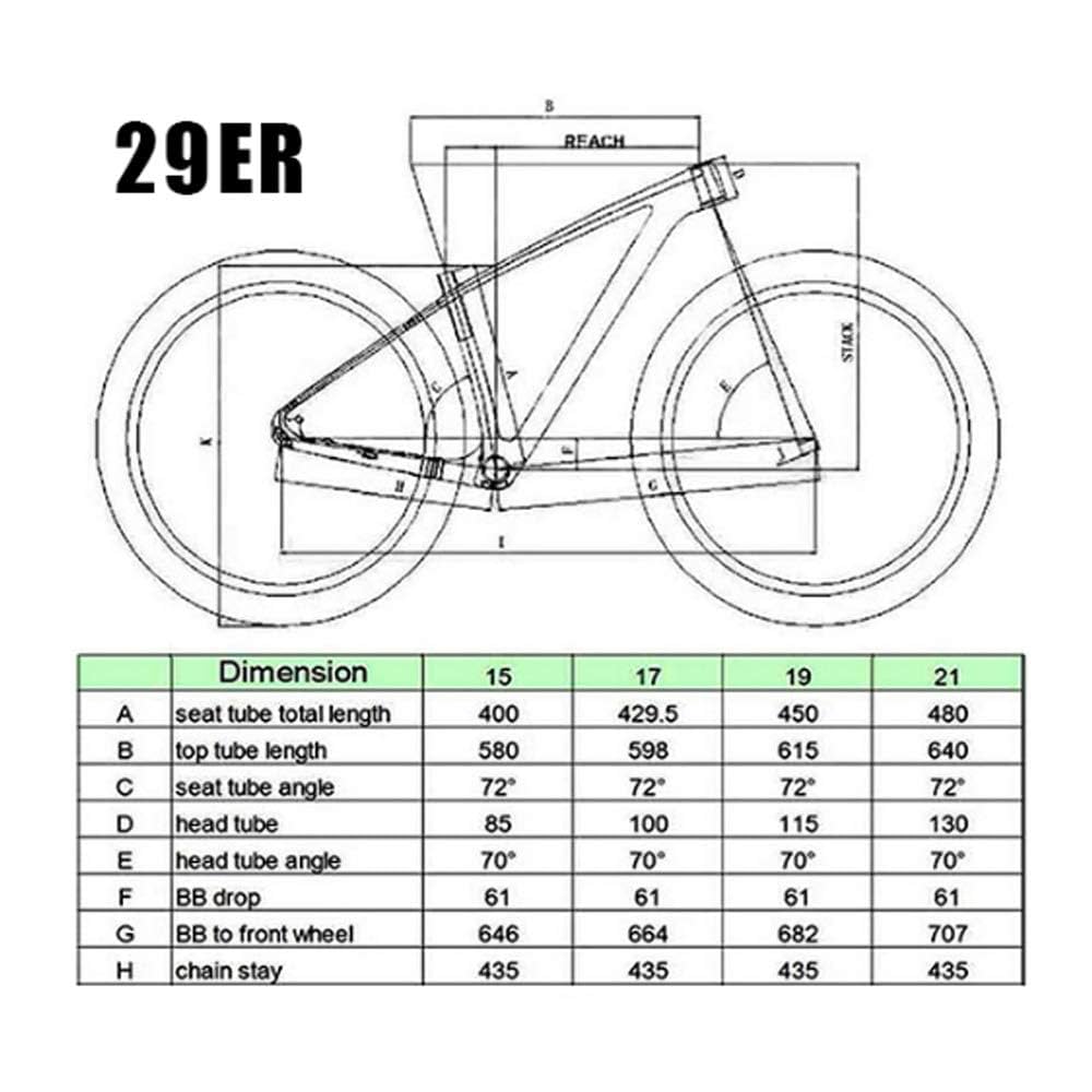 Amazon | Tideace 全塗装カーボンMTBフレーム 29er カーボン