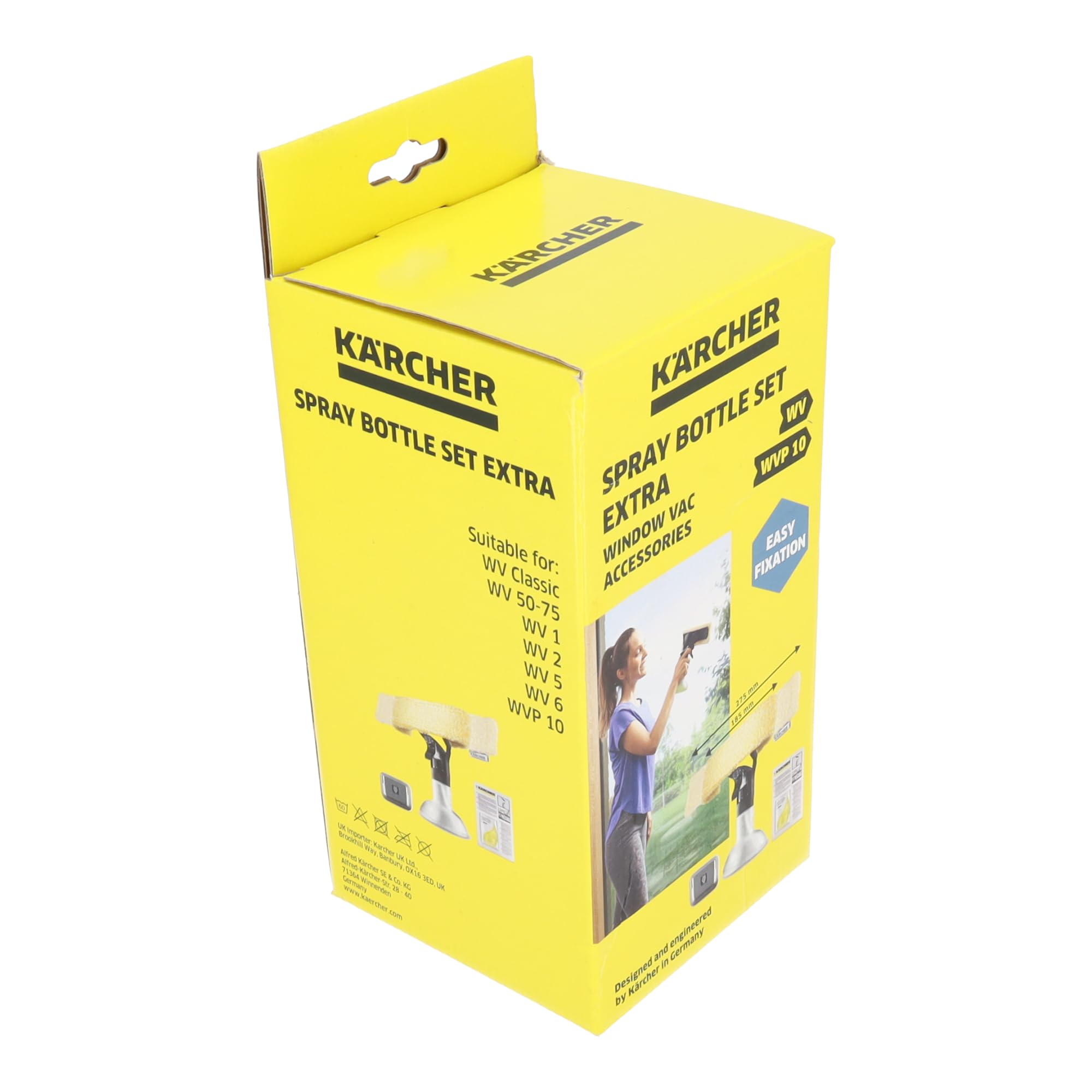 sparefixd for Karcher Window Vac Spray Bottle & Cloth Kit Plus Detergent