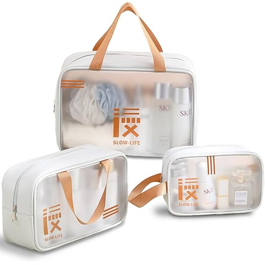 3-Piece Toiletry & Cosmetic Bag Set