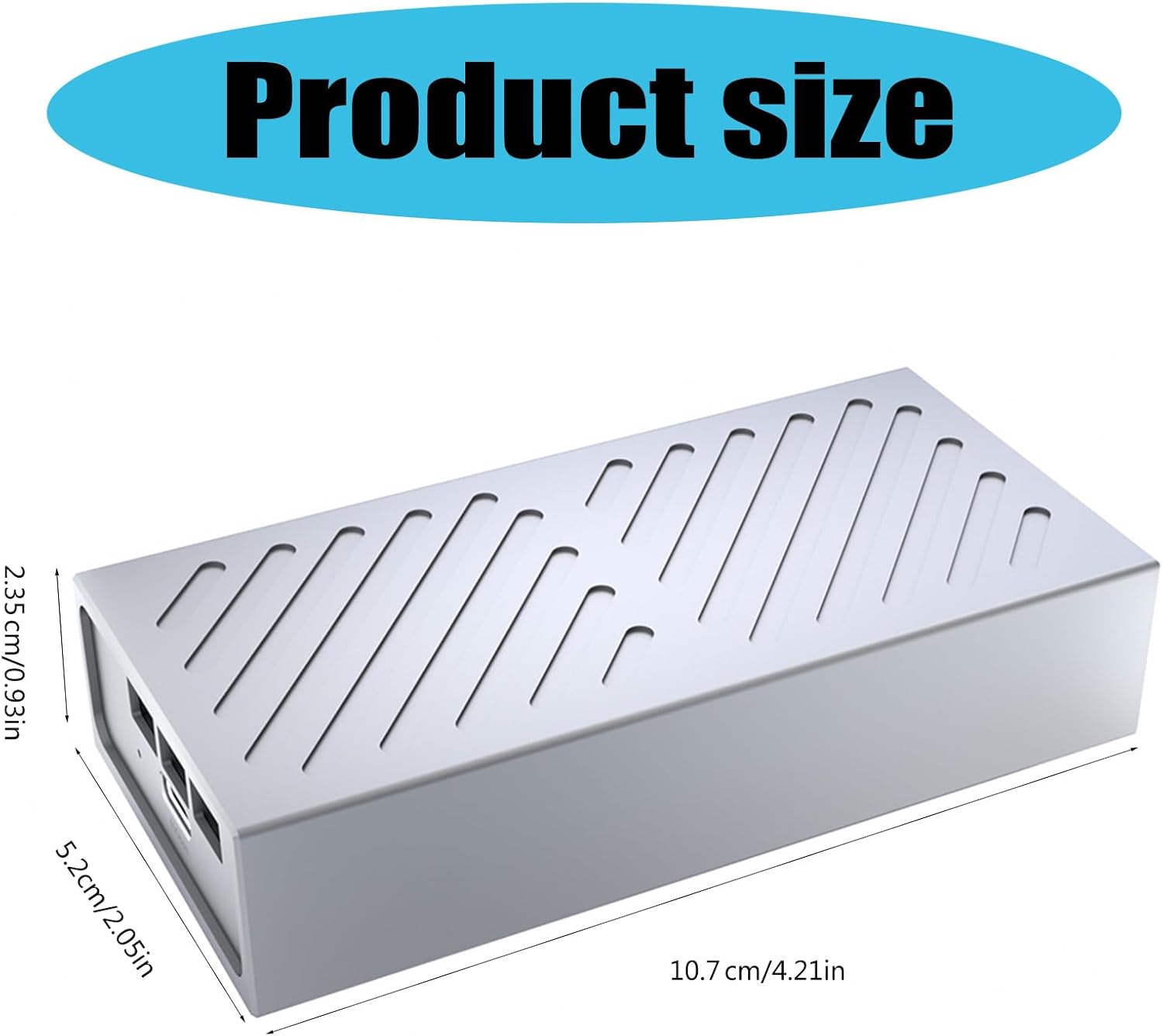 40Gbps Enclosure Aluminum USB External Case For PCIe 2280 M/B+M Key Drives Broad Device Compatibility