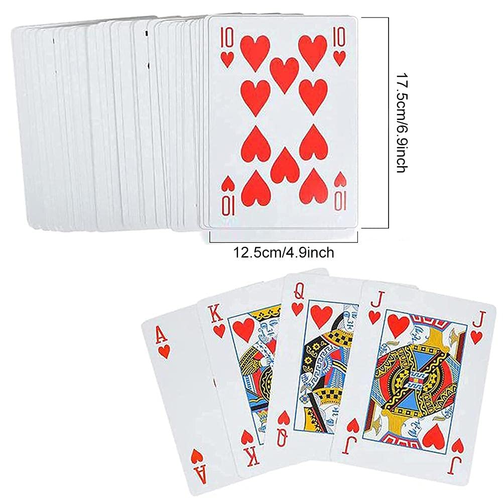 Giant Playing Cards, Large Playing Cards 12cm x 17cm Poker Deck for Family Party Games BBQs, Indoor & Outdoor Fun, Halloween - Image 2