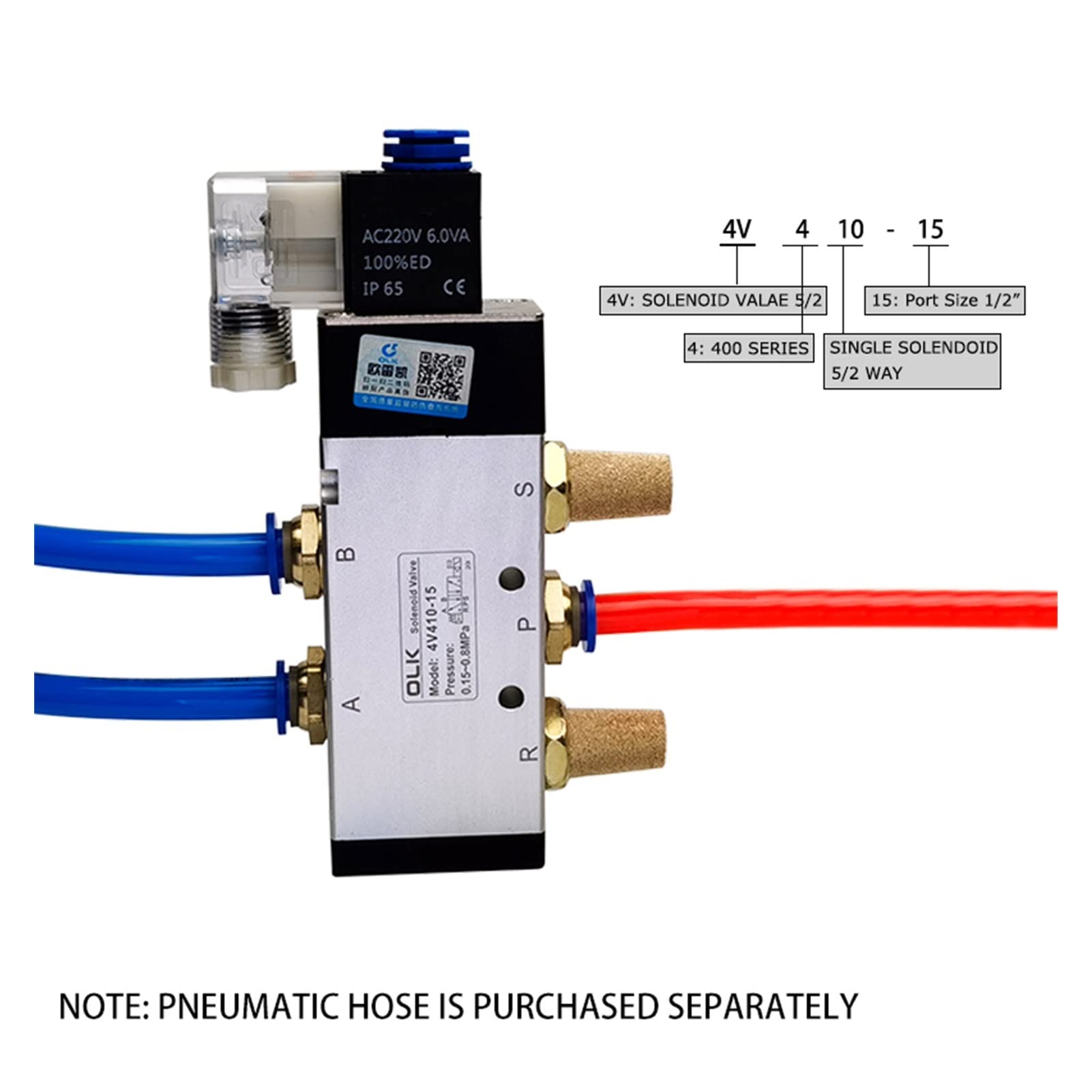 Pneumatisches 5/2-Wege-Magnetventil 4V210-08 4V110-06 4V310-10
