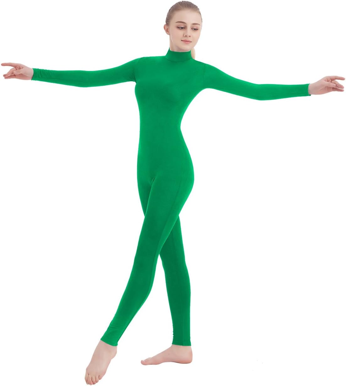 SUPRNOWA Full Body Unitard Turtleneck Spandex Footed/Footless Long Sleeve Unisex - Image 5