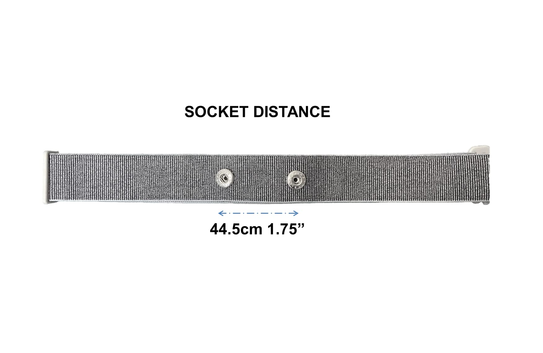 Correa de repuesto para monitor de frecuencia cardíaca, correa de tela gris ultra cómoda, talla S - XL, compatible con Garmin HRM Dual, Wahoo, Polar H7, Decathlon, Peloton, resistente al