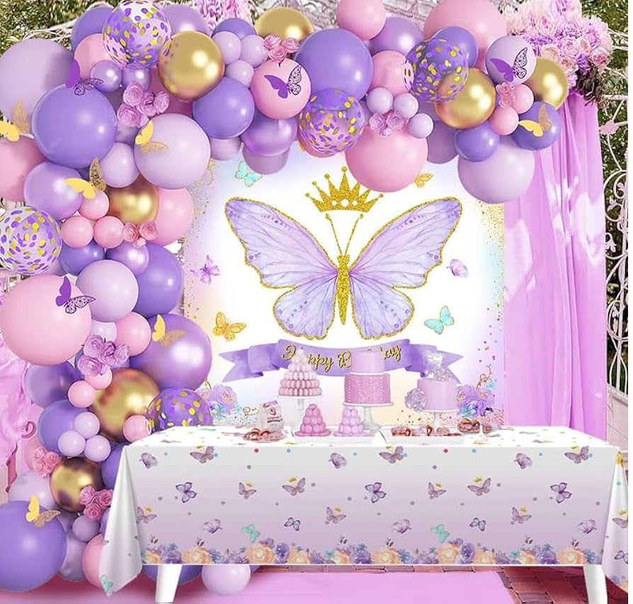 L BUTTON BUTTERFLY BOA ｜birthdaybash Amazon.com: Butterfly Birthday Decorations for Girls