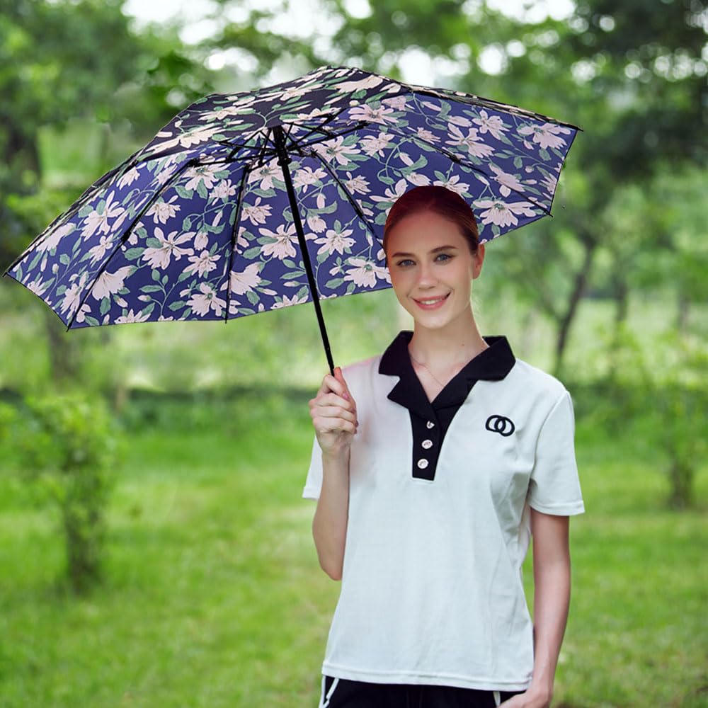 LANBRELLA Regenschirm umgekehrter Reise-Regenschirm, winddicht, kompakt, faltbar, T2.1-Lily