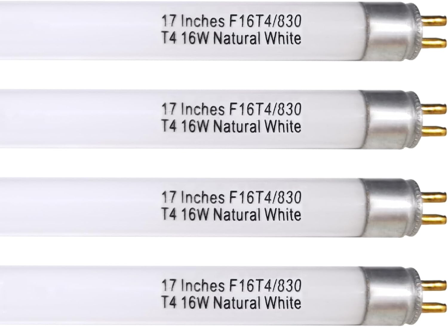 F16T4 17 Inch Fluorescent Light Bulb 16W for Furnlite FC 952, T4 16 Watt Fluorescent Tube for Westek 20125 FA200WBC, Warm White G5 Base 4 Pack