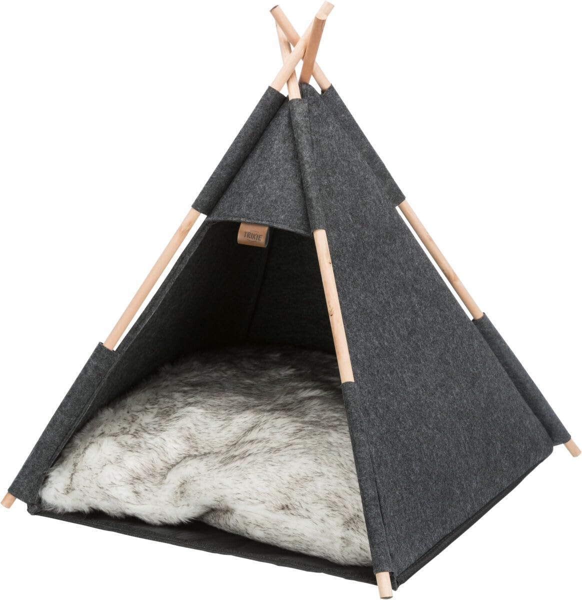 TRIXIE Cueva Tipi, Fieltro, 55 × 65 × 55 cm, Antracita