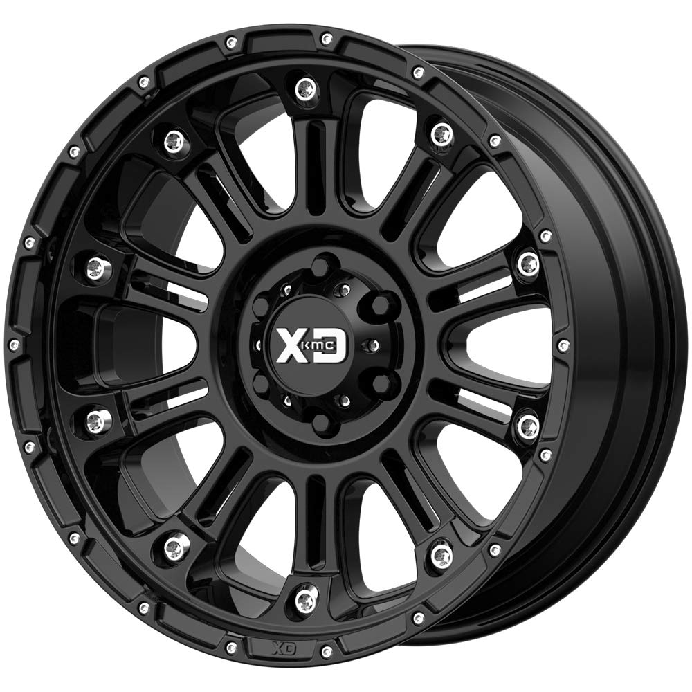 XD SERIES BY KMC WHEELS Xd829 Hoss Ii Gloss Black Wheel with Alloy Steel and Chromium (hexavalent compounds) (20 x 9. inches /8 x 124 mm, 0 mm Offset)