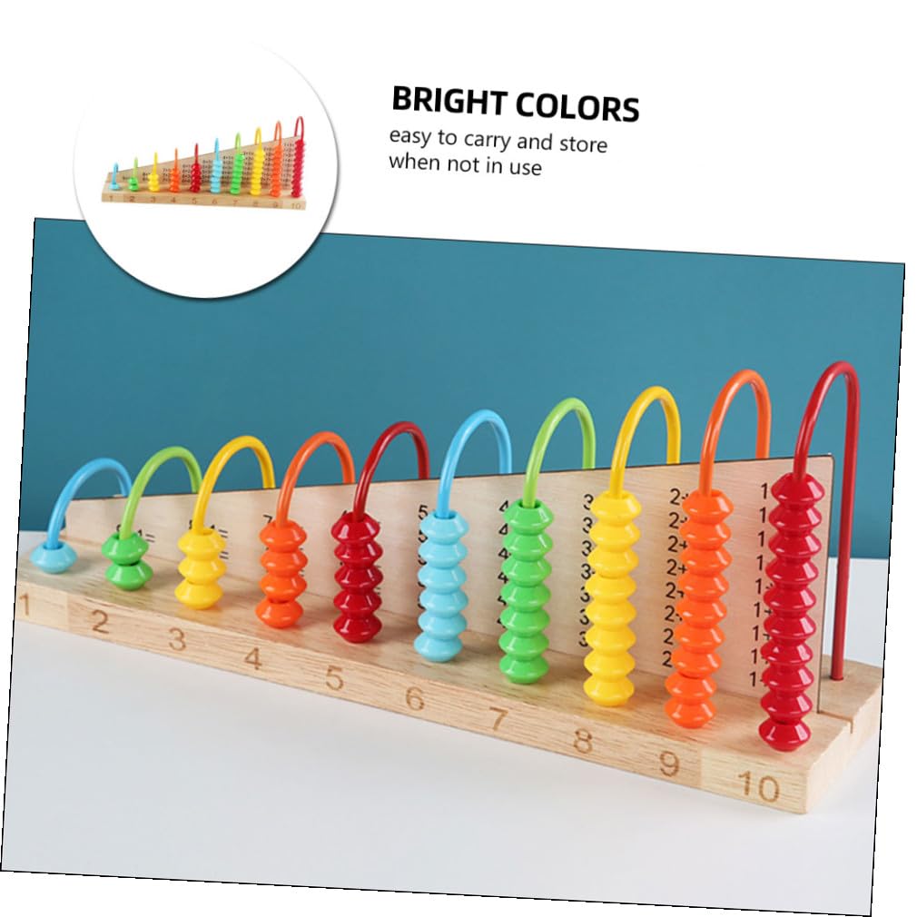 Hohopeti Abaco Didattico in Legno per Calcolo e Aritmetica Bambini | 1 Pezzo, Leggero e Facile da Trasportare, Allenamento del Calcolo Mentale, Regalo per Compleanno e Festa