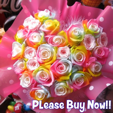 Amazon｜レインボーローズ プリザーブドフラワー ハート｜プリザーブド