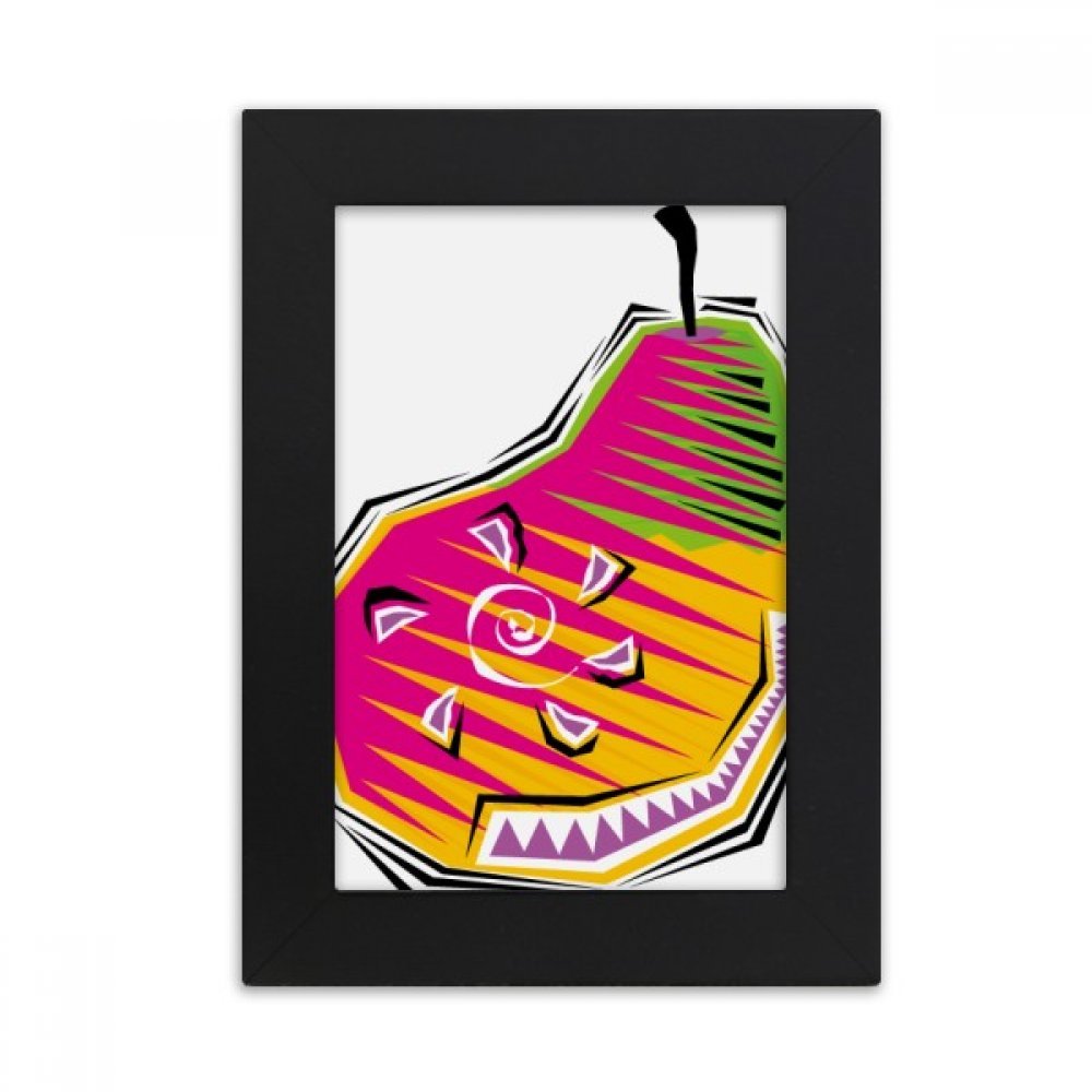 Cadre photo noir DIYthinker 10x15 cm avec illustration de poire style culture mexicaine