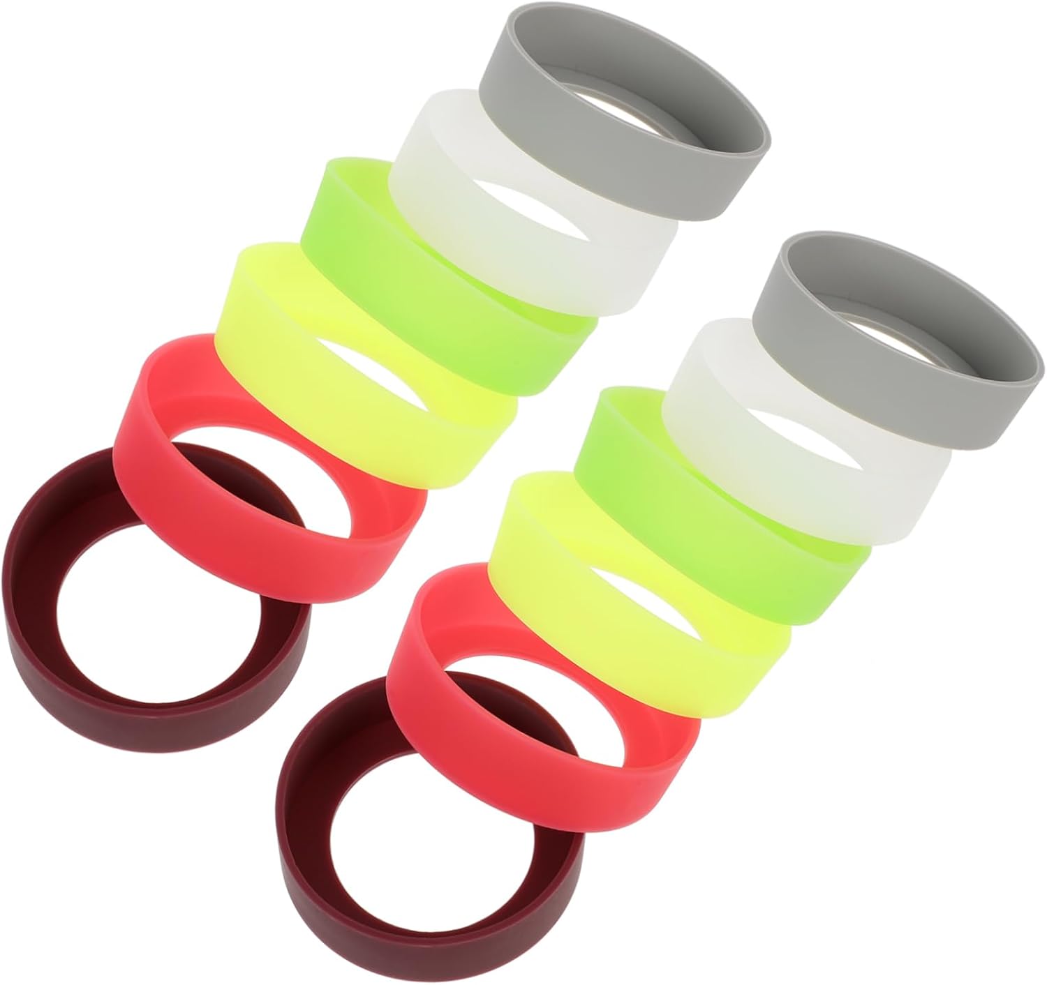 Cabilock 48pcs Insulated Silicone for Glass Cups Non- Multi-color for Family Use