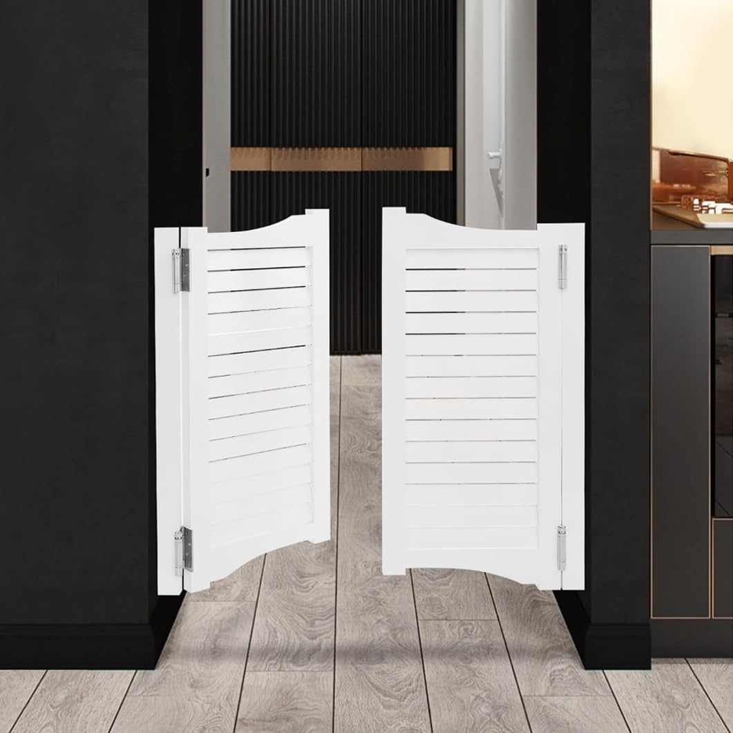 Double entrée intérieure automatique en bois marron 86,4 x 8,9 cm Parfait pour s et cafés Séparateur avec volet