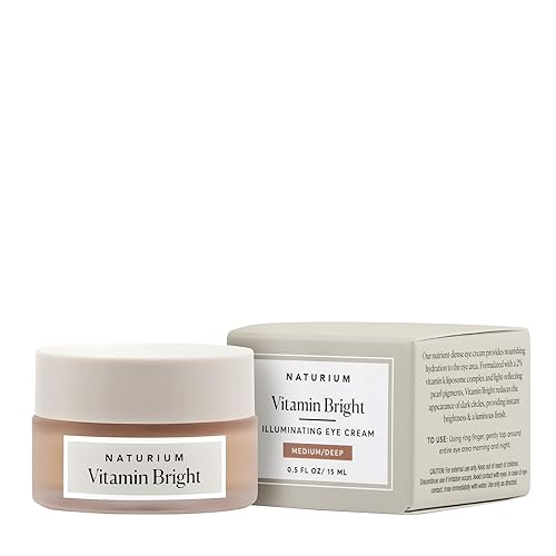 Naturium Vitamin Bright Crema iluminadora para ojos, crema reparadora debajo de los ojos para ojeras, con vitamina K, fitocomplejo y pigmentos