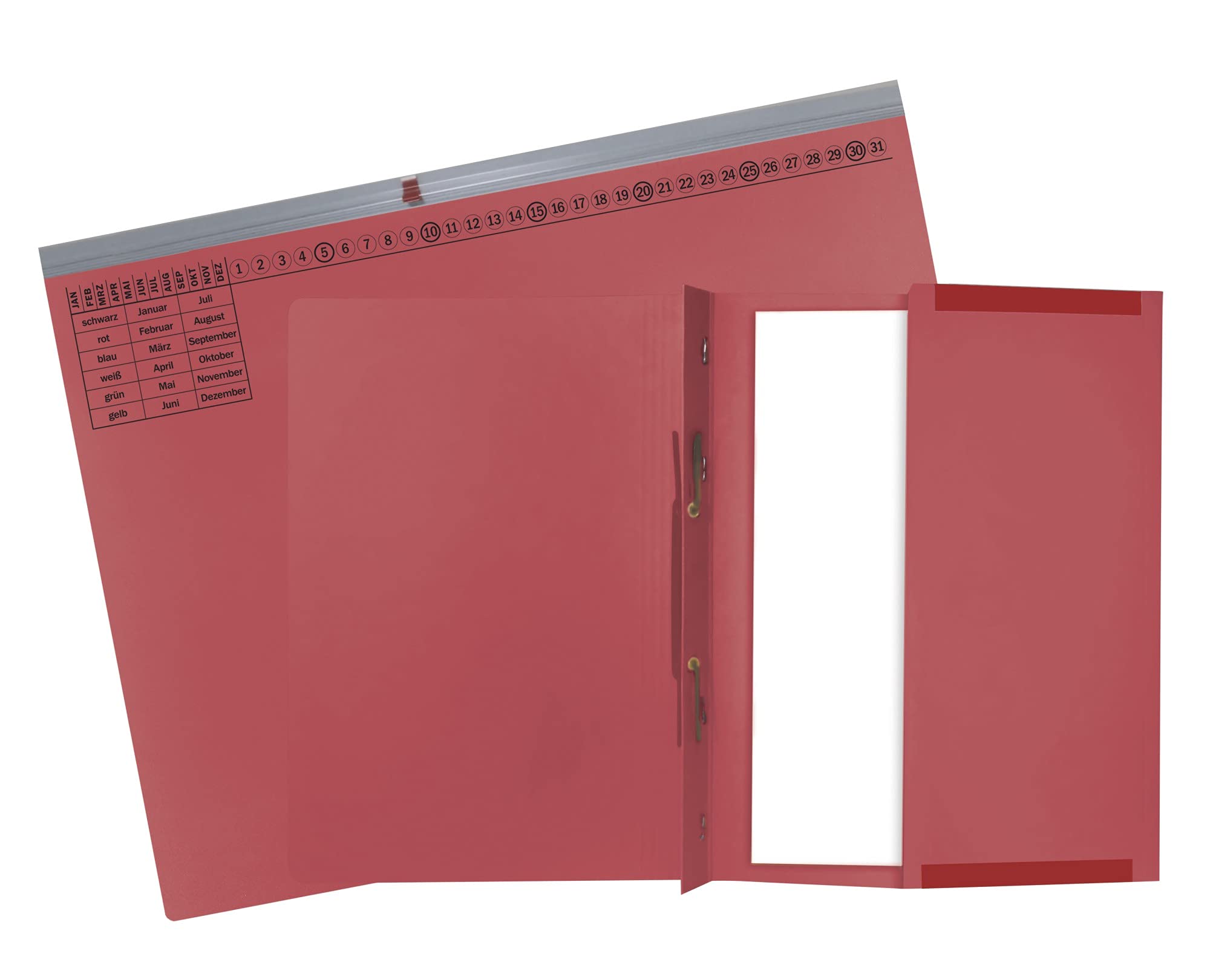 Exacompta - Ref. 370203B - scatola da 25 cartelle sospese gancio 1 strato rosso