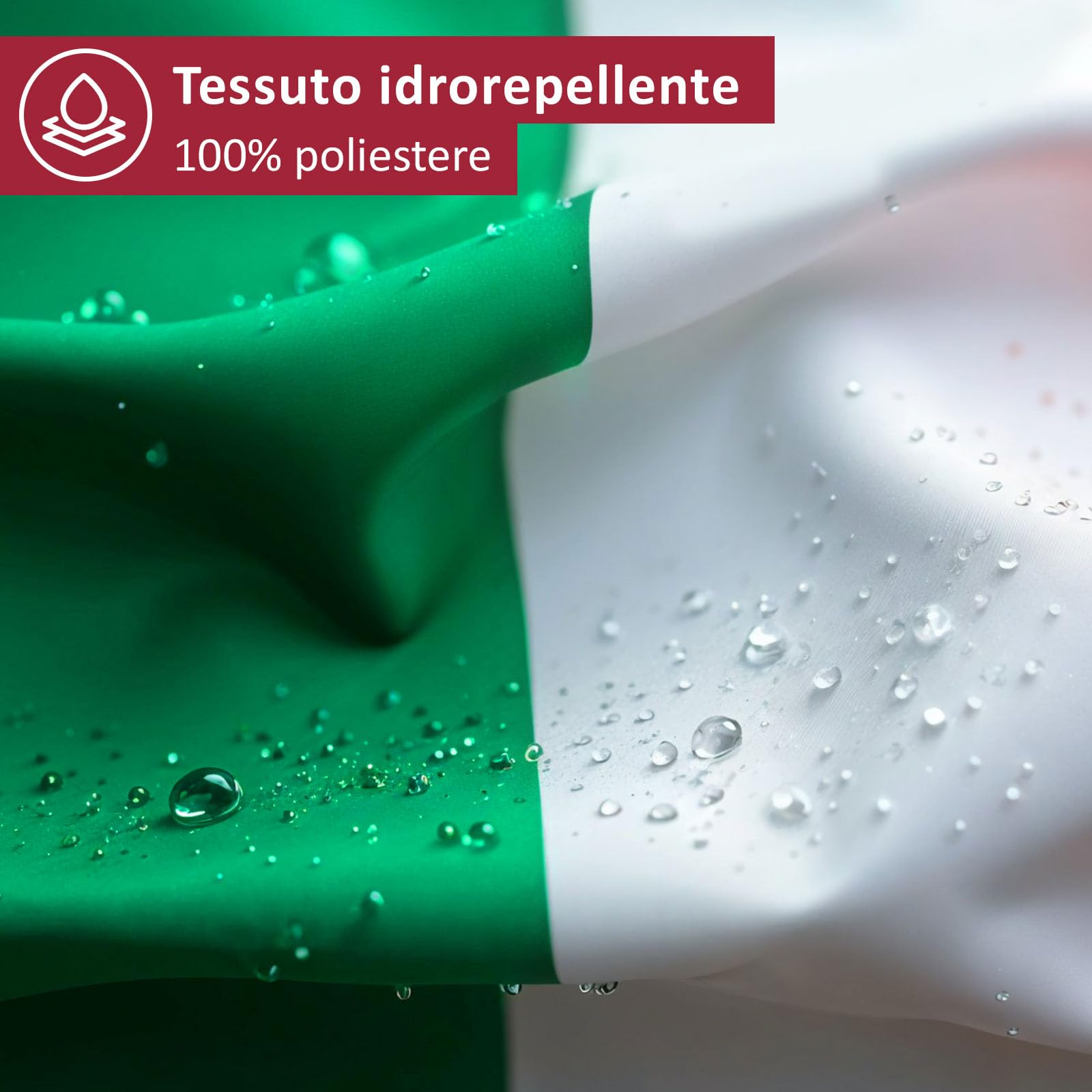 Aricona Bandiera Italia 90x150cm poliestere con occhielli in ottone resistente alle intemperie