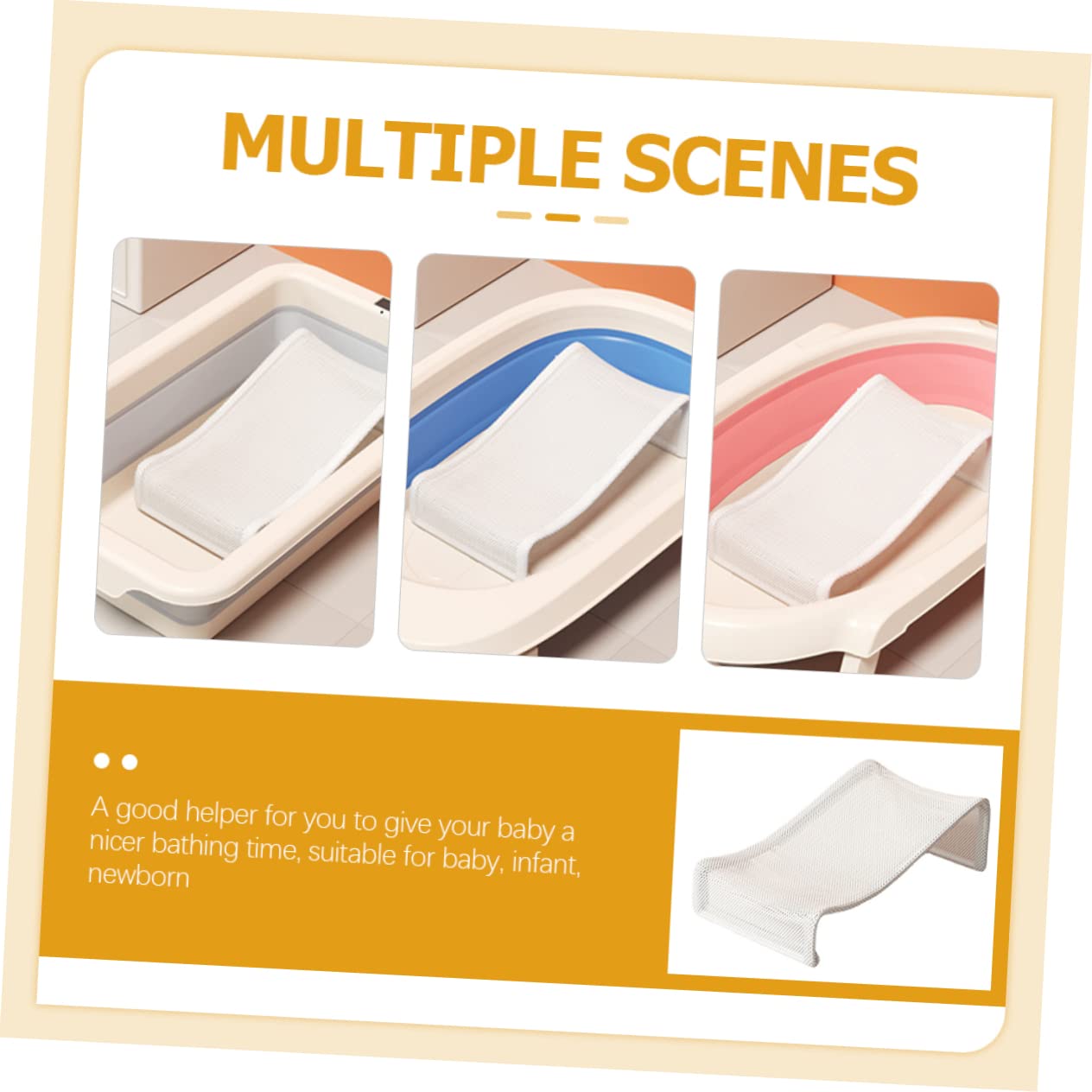 BESPORTBLE Bath Seat Support Pad Comfortable Bathing for Parents Easy to Use Shower Present for Boy Girl Safe and Practical Bathtub Accessory