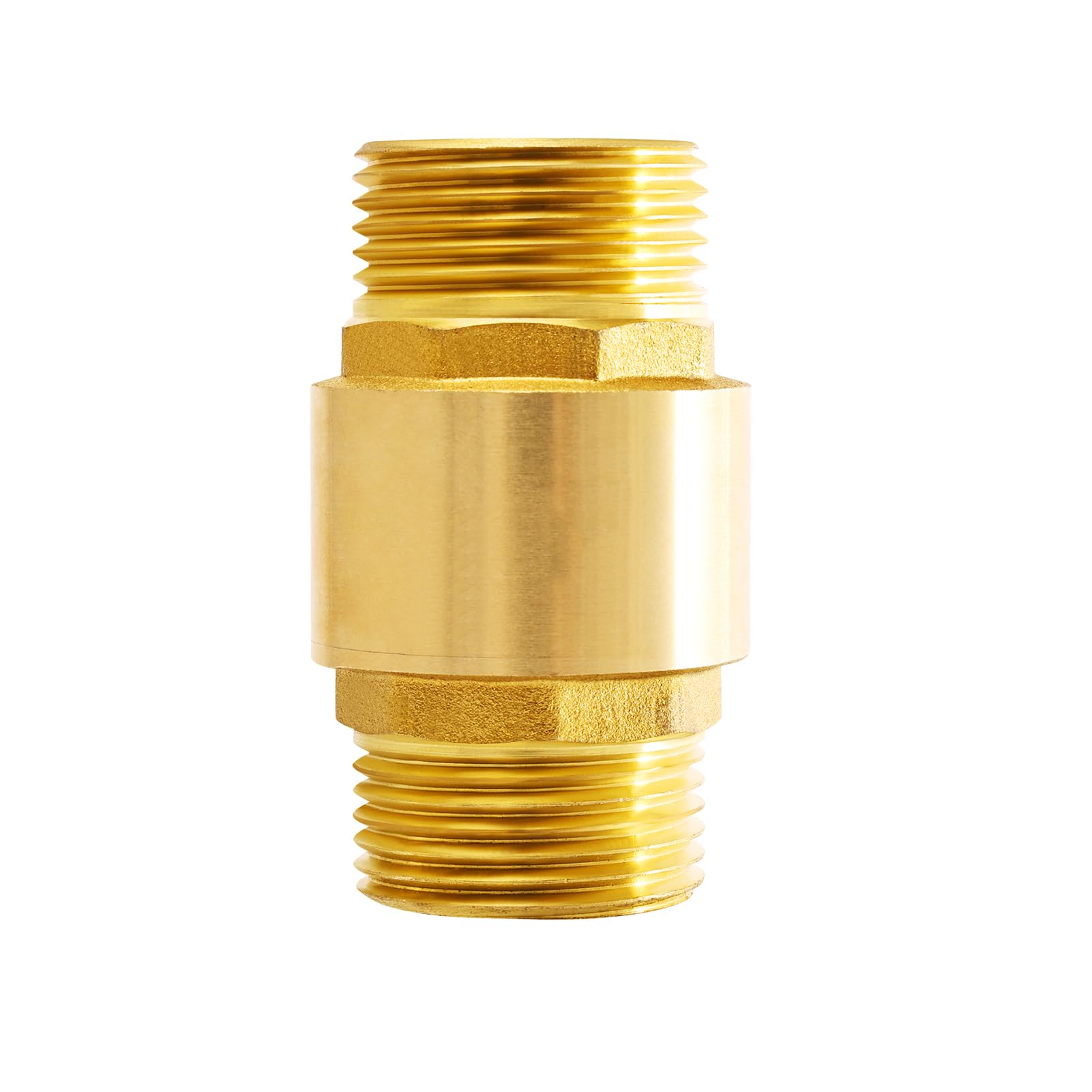 1/2 Zoll Messing Rückschlagventil, 1/2 Zoll AG zu AG Rückschlagventil, 1/2'' Rücklaufventil, Rückflussverhinderer Abwasser für Warmwasserbereiter, Wasserleitung, Rostfrei, Wasserdicht