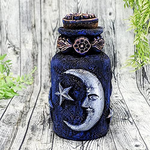 Greenman Witch Bottle/Deathshead Moth/Celestial Decor Moon/Boticary Jar Potion Bottle Cover
