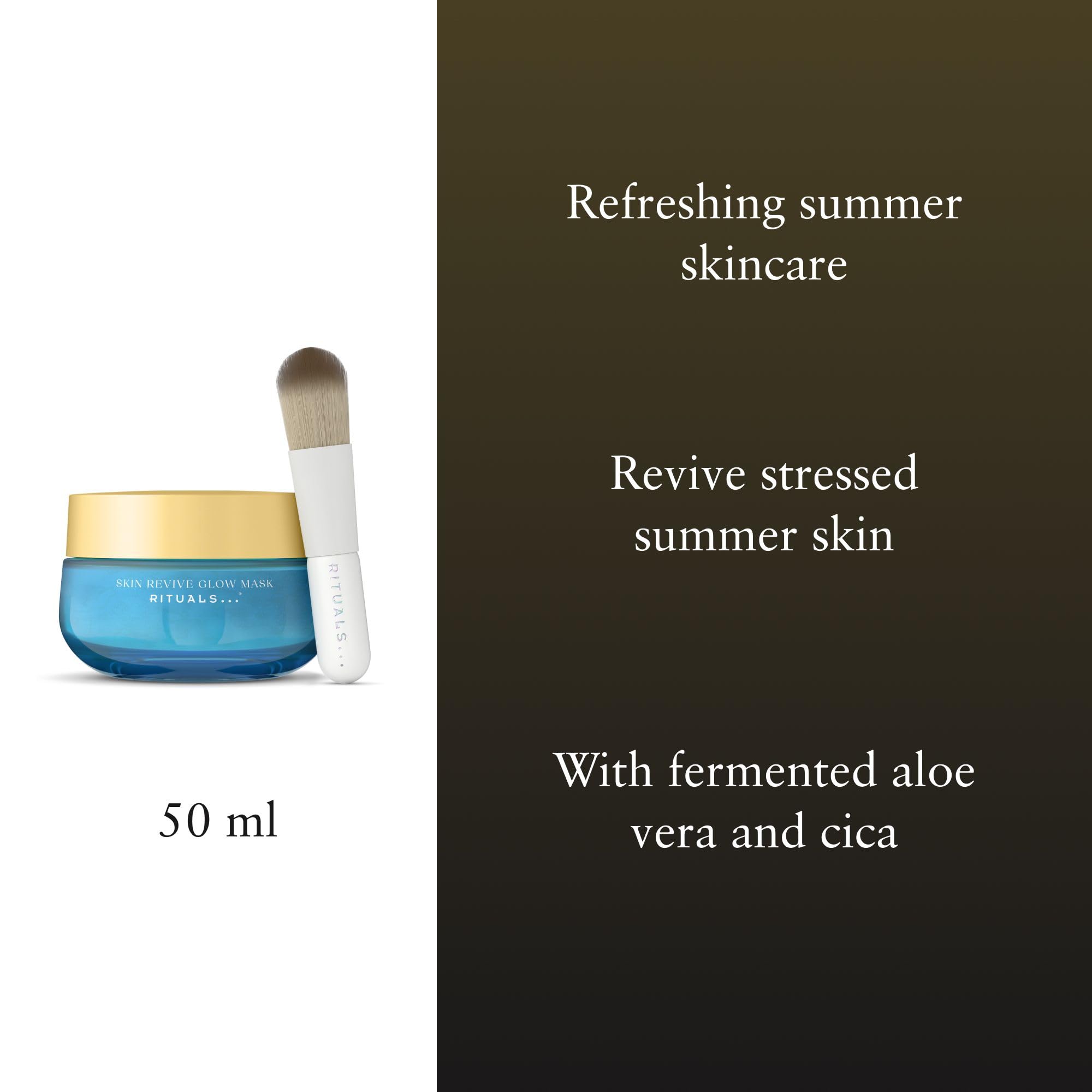 Rituals The Ritual of Seshen Skin Revive Glow Mask, masque crème gel avec aloe vera et cica, hydratant