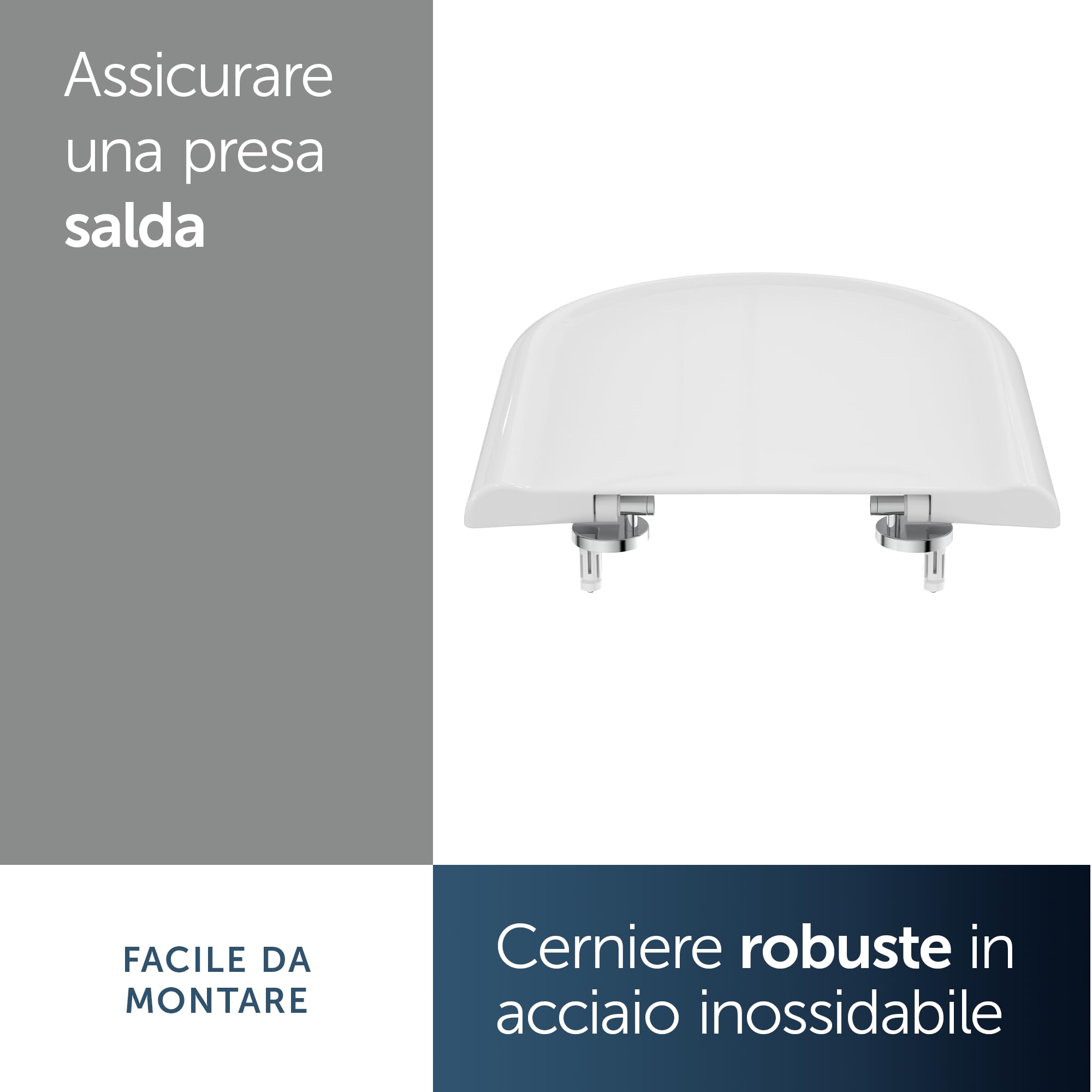 Ideal Standard Clodia sedile per WC avvolgente, rotondo – Bianco