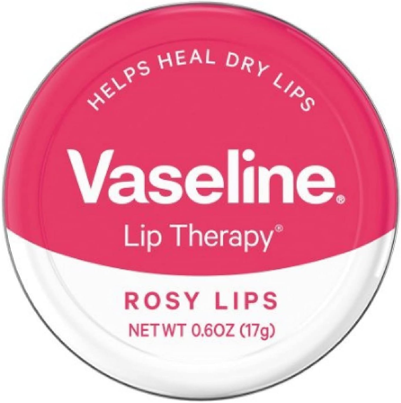 Vaseline Lip Therapy Lip Balm, Rosy Lips 0.6 oz (Pack of 2)