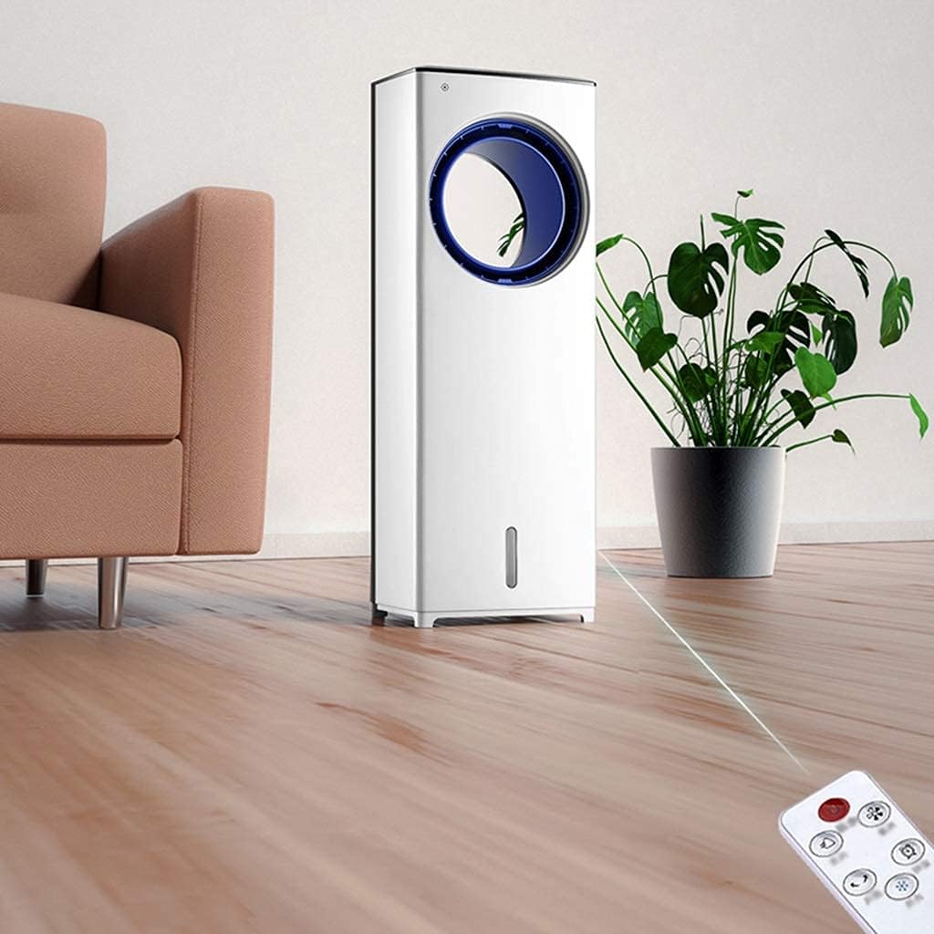 Air Coolers Evaporative Coolers Humidifier Air Conditioner Whit Remote Control Misting Evaporativ Portable Small Fan and Bladeless Noiseless Fan for Office Dorm Room