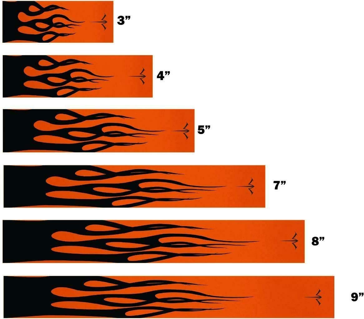 White Water Archery Flames Hot Rod Neon Orange Fluorescent Arrow Wraps 15 Pc Choose Length Width (5, 1.25)