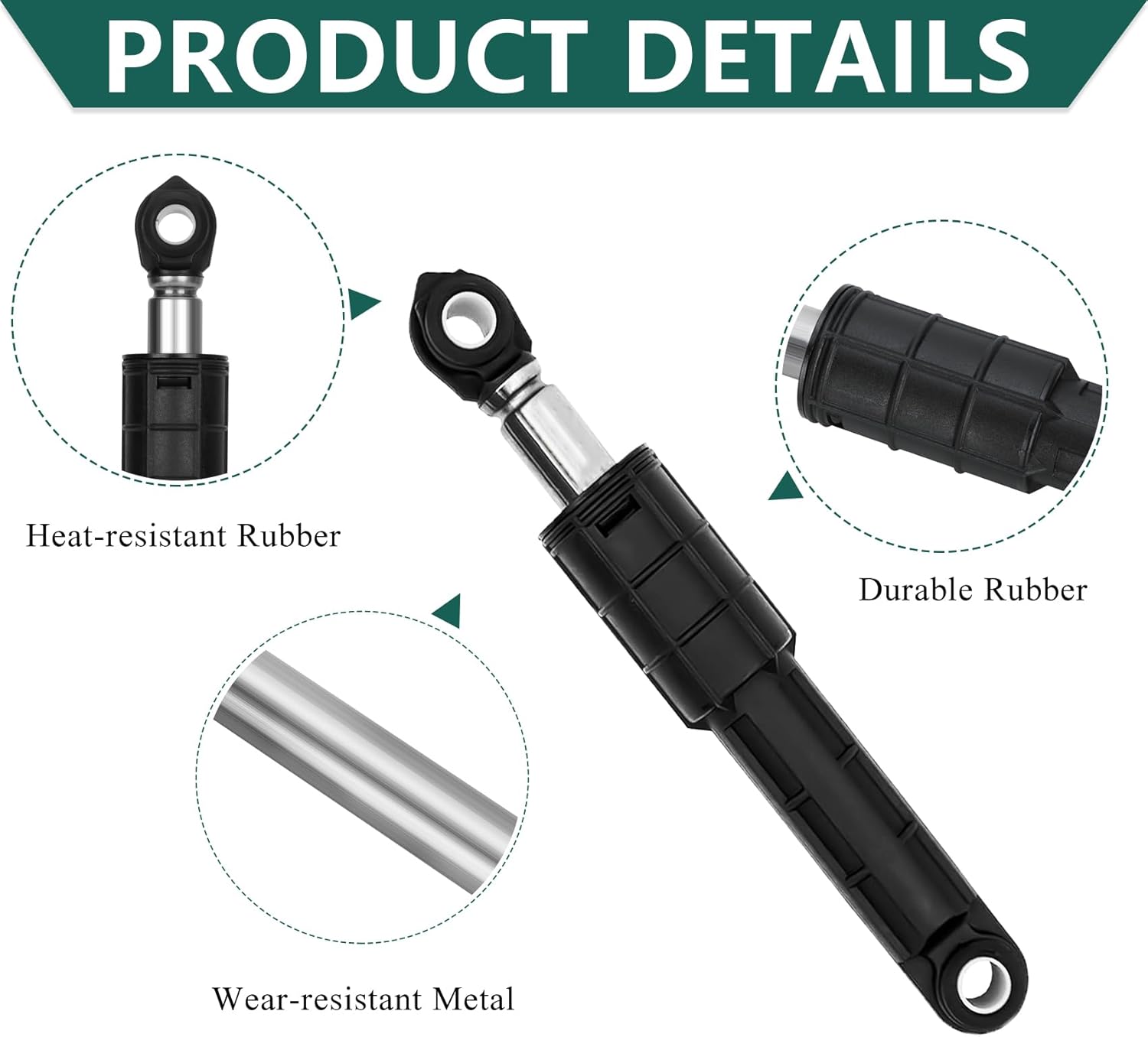 WH03X29516 Washer Shock Absorbers 4PCS Compatible with GE Washer, WH03X29516 Shock Absorbers Replaces PD00073502 PS16217190 AP6986712 EAP16217190