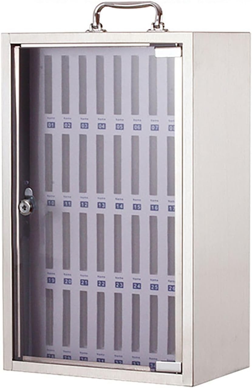Stainless Steel Storage Cabinet Wall-Mounted Portable Mobile Phone Storage Cabinet(36 Slots)