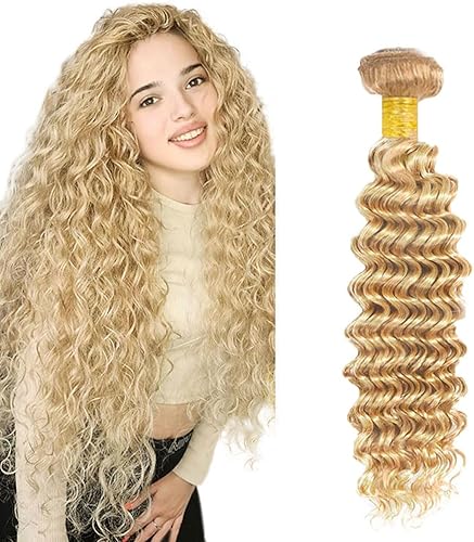 P27613 Bundle Ombre Blonde Deep Wave Human Hair Bundles Two Tone Honey Blonde Mi