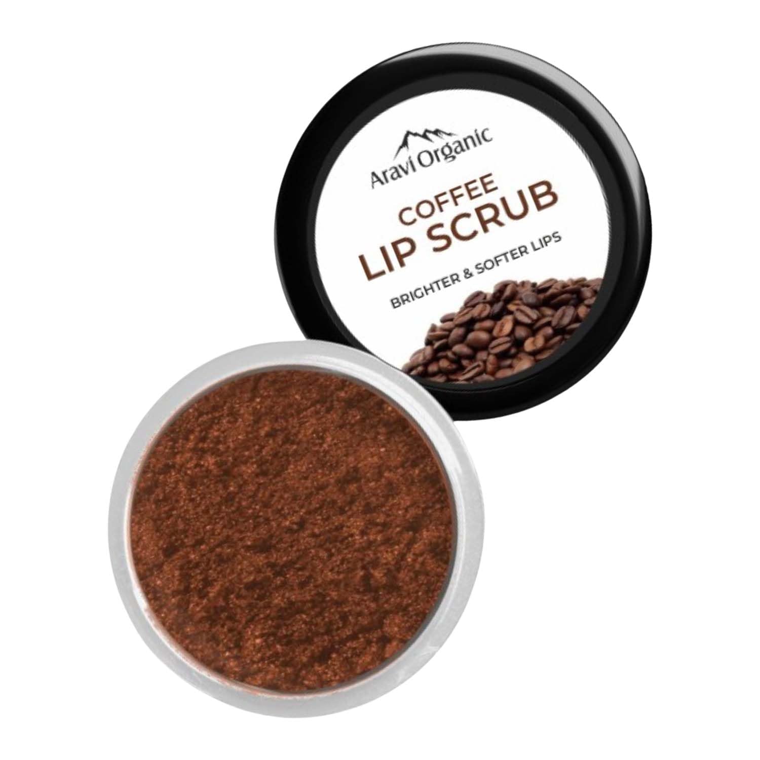 mericaa mall Coffee Lip Scrub For Brightening Dark Lips With Caffeine, Shea Butter & Cocoa Butter - For Dark,Chapped & Pigmented Lips - For Men and Women. (15 gm)