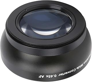 58mm 0.45X Wide Angle Lens, Universal Metal Wide Angle Lens, Wide Angle Lens Filter 58mm 0.45X for DSLR Cameras/Camcorder Lenses with 58mm Diameter