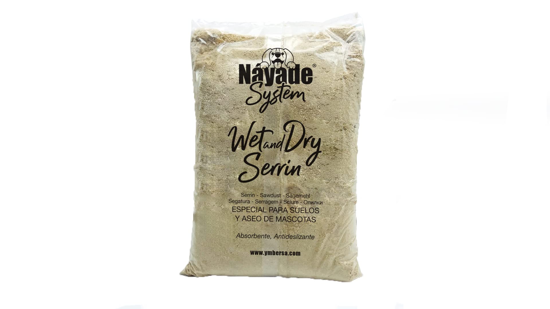 YMBERSA Nayade System Wet and Dry Serrín/virutas de Madera Especial para Suelos y Aseo de Mascotas. Bolsa 1 kg