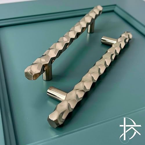 Miniatura 6 de Manijas únicas de acero inoxidable para gabinetes y elegantes tiradores de níquel brillante para cajones, centros de agujeros de 5 pulgadas (5.039