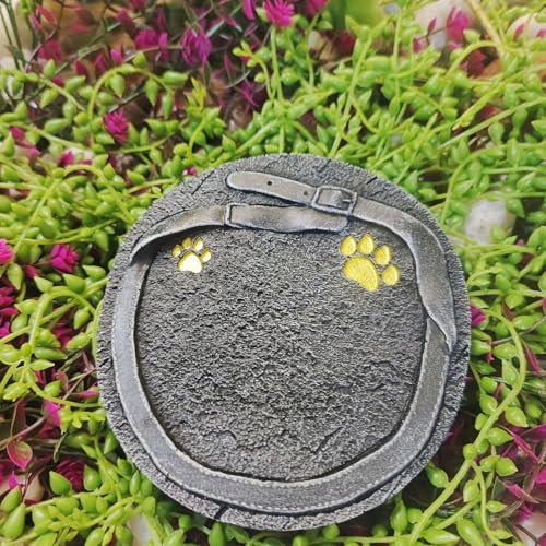 Dog, Cat, Pet Animal Tombstone Decoration Personalized Pet Commemorative Stone Garden Tombstone Ornament (Black)