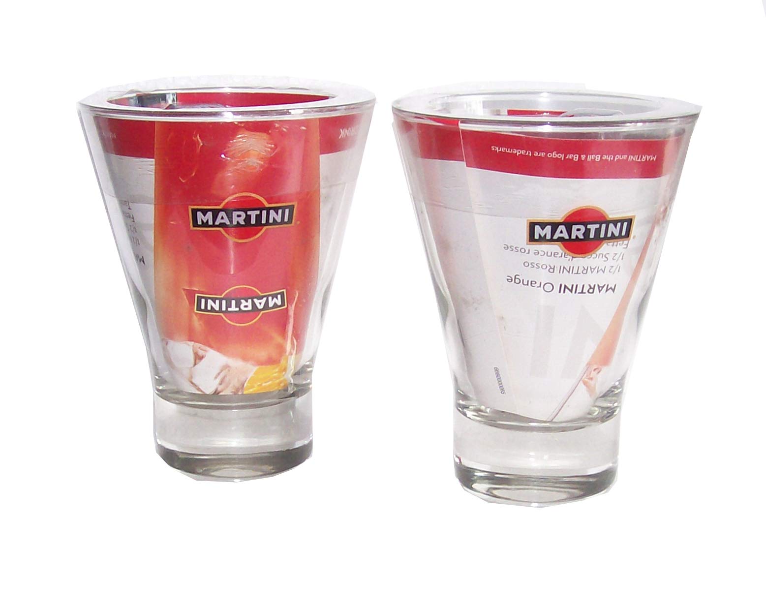 Lot de 6 verres publicitaires à Martini