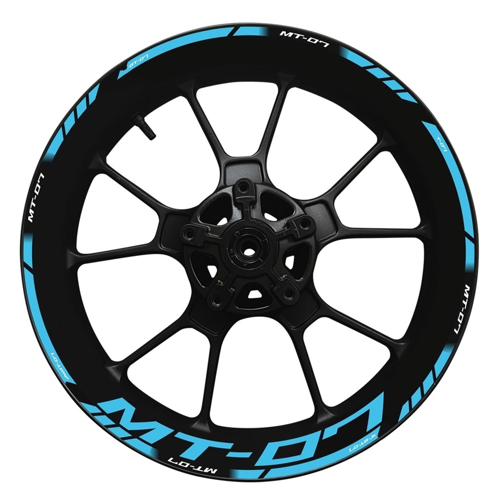 Motorcycle Wheel Hub Decal Decoration Set Rim Reflective Stickers for Yamaha MT07 MT 07 MT-07 2022 Decorative(Color27)